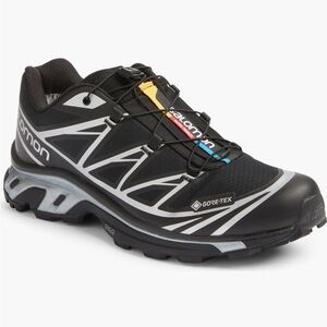 Salomon Black and Silver Gore-Tex Running Shoes